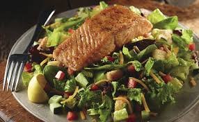 Farm Fresh Field Greens with Grilled Salmon