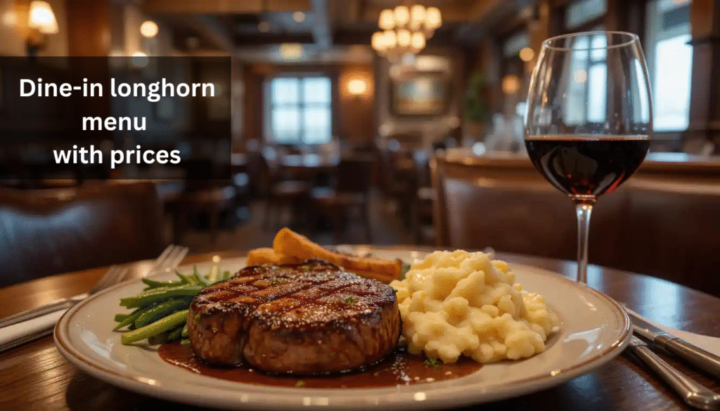 dine-in longhorn menu with prices