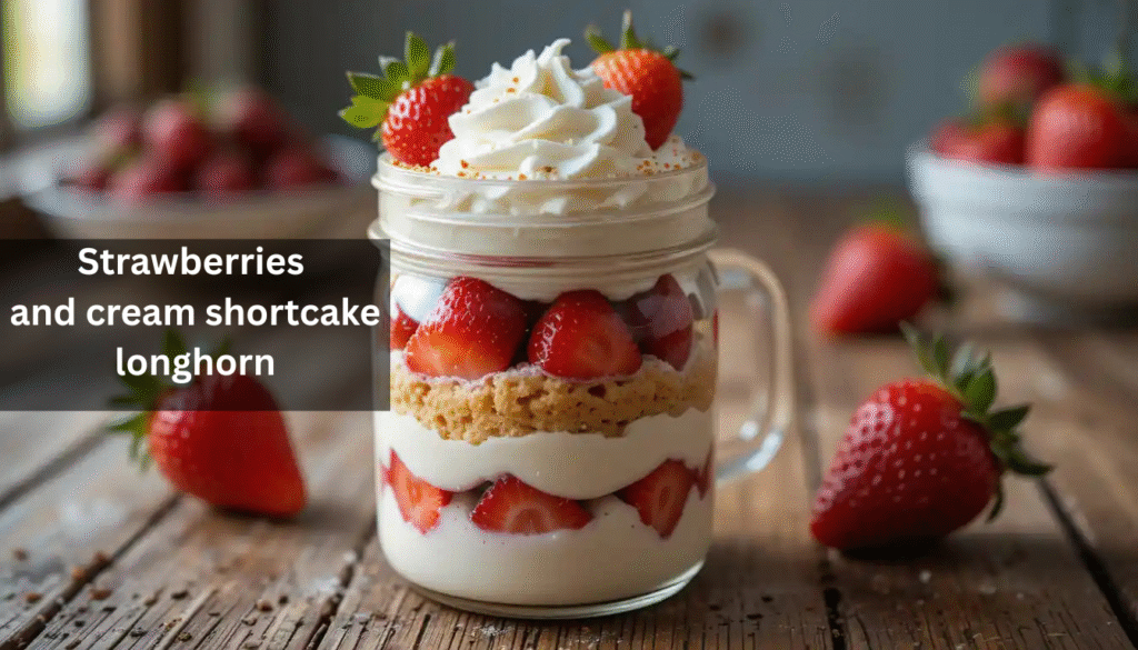 strawberries and cream shortcake longhorn