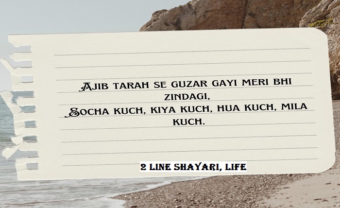 2 line shayari, life
